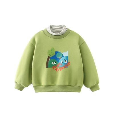 齐齐熊宝宝摇粒绒秋冬高领卫衣