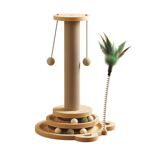 猫咪玩具自嗨解闷猫抓板耐磨不掉屑立式剑麻逗猫转盘猫咪用品大全