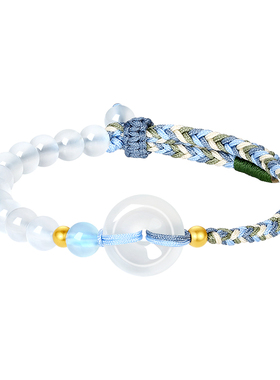 转珠阁平安扣足金手串生日礼物女