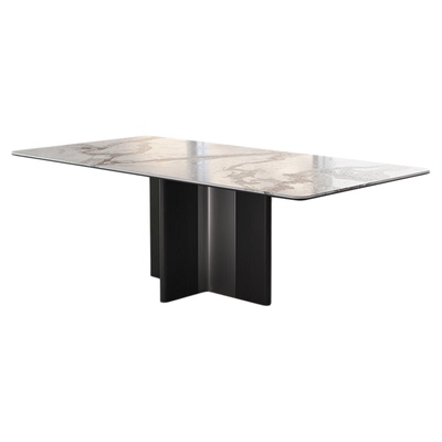 德利丰意式轻奢岩板餐桌