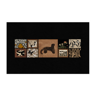 浴室地垫轻奢复古卫生间吸水脚垫厕所入户门口耐脏防滑垫子可定制