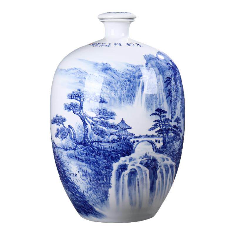 青花陶瓷酒瓶景德镇手工制作复古