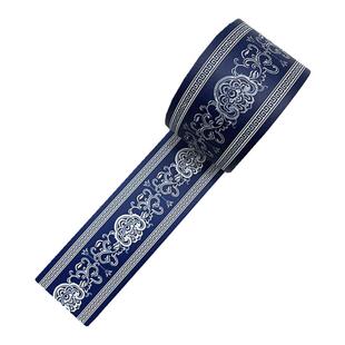 中国风胶带贴纸自粘彩色边框青花瓷复古风花边贴条幼儿园墙面装饰