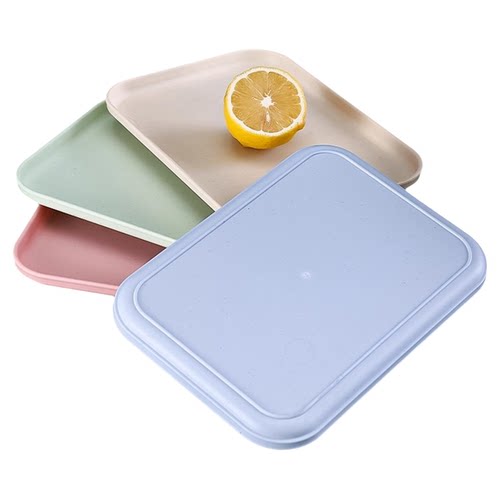 北欧ins托盘家用放茶杯水杯茶盘塑料客厅茶几杯子长方形水果餐盘