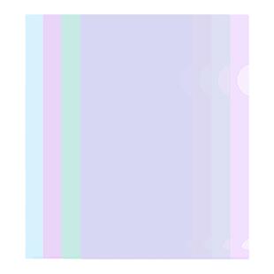 加厚L型文件夹透明插页文件袋塑料A4单片夹学生试卷文件套二页办公用品活页夹高颜值防水合同资料证件档案夹