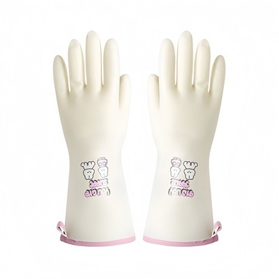 丁腈污水渍加绒洗碗一体手套防冻