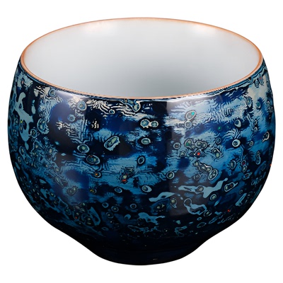 donguan冬官漆器茶杯汝窑茶具轻奢送礼佳品复古父亲节礼物 观海