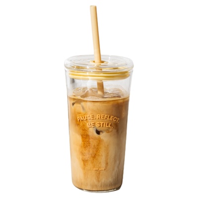 KUDDO新款玻璃吸管杯咖啡杯550ml