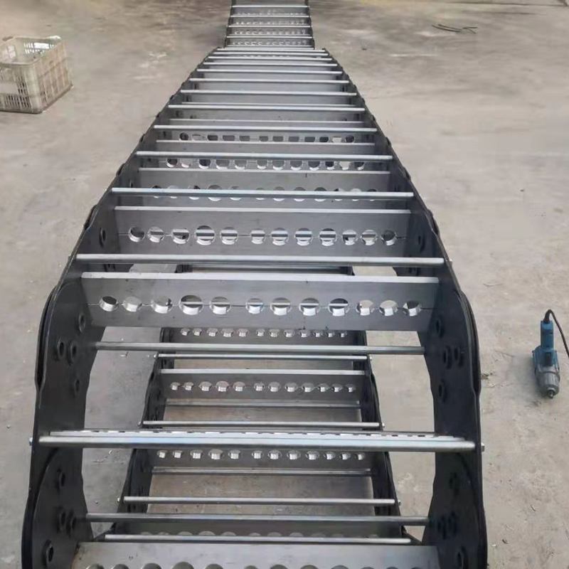 TL机床钢铝拖链桥式穿线不锈钢拖链半封闭油管镀锌拖链金属坦克链