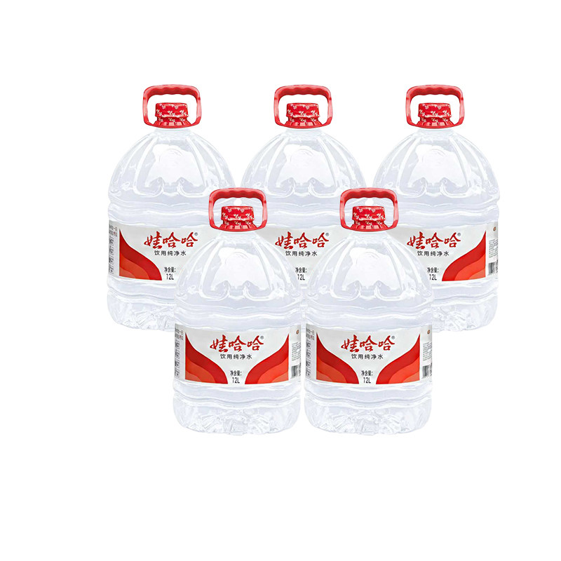 成都配送娃哈哈饮用纯净水12L/桶一次性桶装水送货上门家庭饮用水
