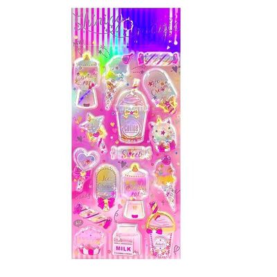 儿童贴纸钻石水晶女孩公主3d立体