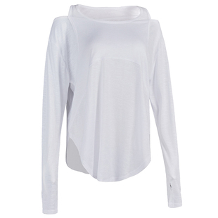 运动上衣女长袖宽松罩衫速干大码健身服粉色瑜伽服训练服春季新款