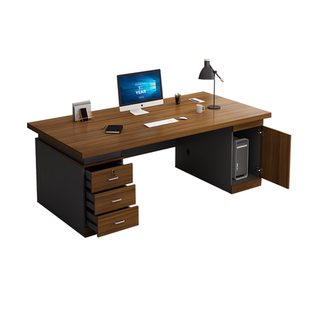 办公桌老板桌办公室电脑桌简约现代经理主管桌椅组合佛山办公家具