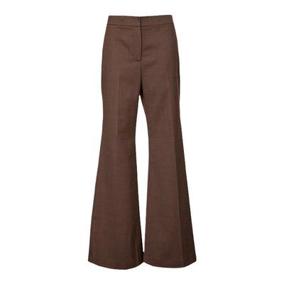 墨蒂珂自然腰长款微喇休闲裤