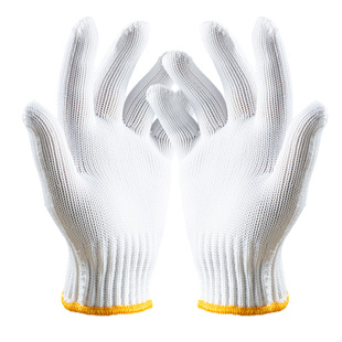 劳动防护手套尼龙点胶防滑工地用耐磨批发棉线棉纱车间搬运手指