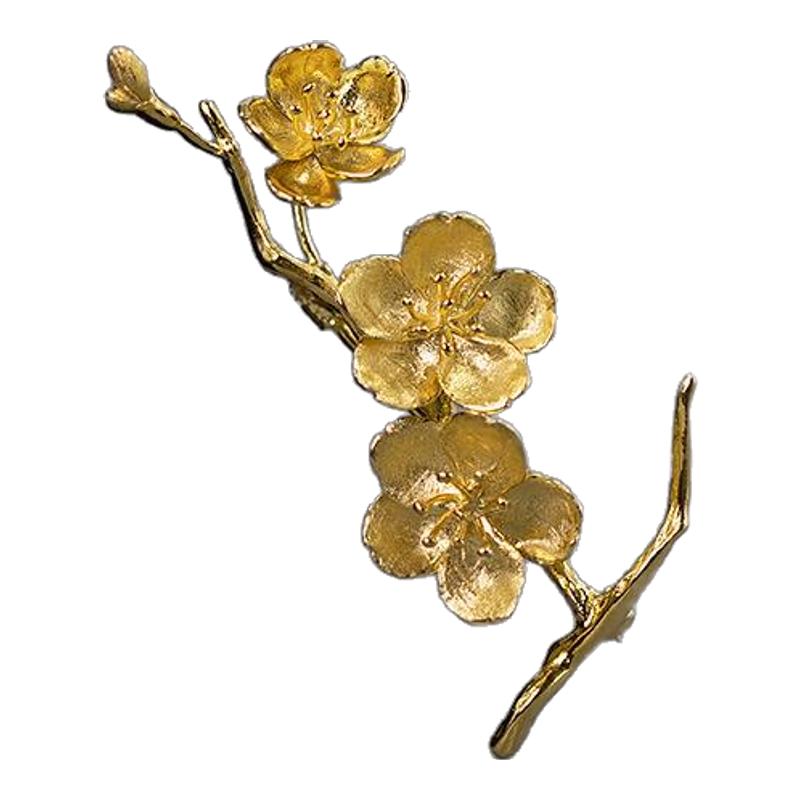 椿屿樱花季诗意纯银胸针