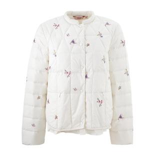 渔牌女装轻薄羽绒服女2024新款春秋款刺绣花短款羽绒外套FGGC5068