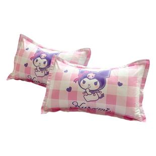 全棉枕头套春夏单人枕头套纯棉枕巾枕皮单只库洛米玉桂狗48*74cm