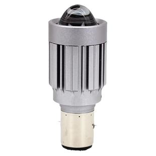 石栏摩托车LED带透镜灯泡12V前大灯电动车灯内置H4三爪双爪远近光