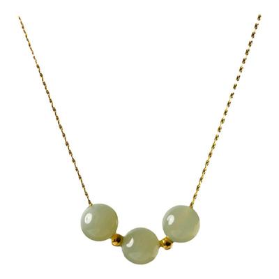 宏杰和田玉冰晴水项链吊坠