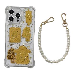 金箔滴胶财神爷适用iPhone17promax手机壳苹果15pro新款14好柿连连全包13斜挎挂绳16pro透明防摔12全包保护套