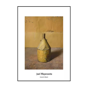 塞尚静物瓶子装饰画文艺复古莫兰迪色系北欧风画几何客厅画抽象画