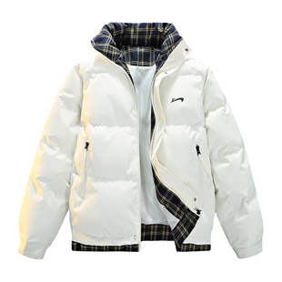 贵人鸟假两件棉服男款2025年冬季美式棉衣男士外套情侣拼色面包服