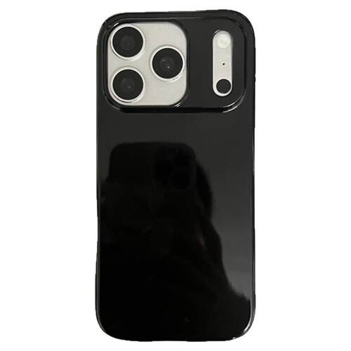 基础简约亮黑色适用iphone18promax苹果17pro手机壳16pro新款15女14超薄13软12高级感xsmax百搭xr纯色x情侣11