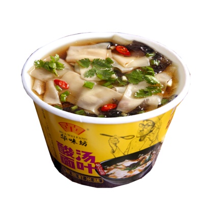 正品华味坊酸汤面叶12桶非油炸整箱方便面荆芥肥牛紫菜虾米菌汤味