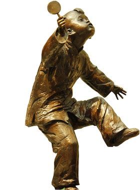 小孩户外商业街人物主题雕塑