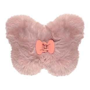 超大号后脑勺卡通可爱蝴蝶头饰发夹女秋冬毛毛抓夹毛绒夹子发量多