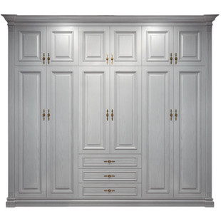 全屋工厂定制全实木定制衣柜红橡木樱桃木原木烤漆柜子家具衣帽间