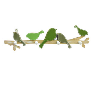 美式乡村zakka挂钩创意小鸟木质挂衣架墙面钥匙架房间装饰衣帽架