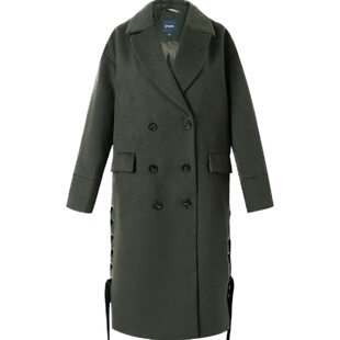 【49/件】EPTISON毛呢大衣女冬韩版修身过膝加厚中长款呢子大衣潮