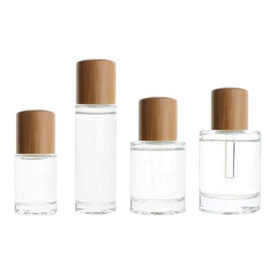 竹按压滴管盖分装玻璃精油瓶