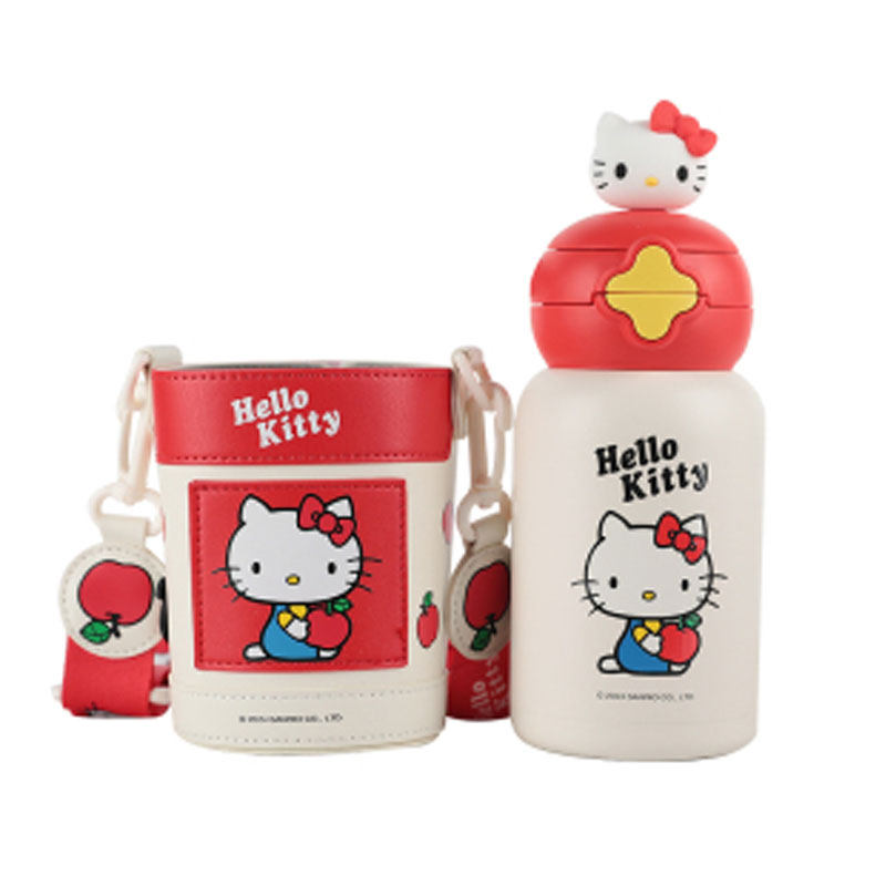 杯具熊星辰双饮杯HelloKitty凯蒂猫保温杯子学生男女儿童便携水壶