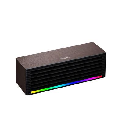 飞利浦电脑桌面音响RGB木质音箱