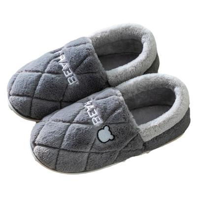 男士棉拖鞋包跟外穿大码保暖加绒