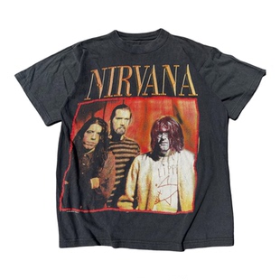 Nirvana涅槃乐队美式复古印花摇滚重机车风潮牌hiphop短袖T恤