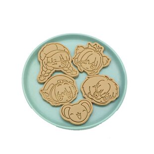 玖灵3D百变小樱饼干模具Q版魔卡少女樱知世雪兔印花曲奇烘焙工具