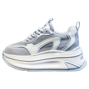 内增高8cm阿甘鞋女2025秋季新款休闲厚底老爹鞋子爆款运动德训鞋