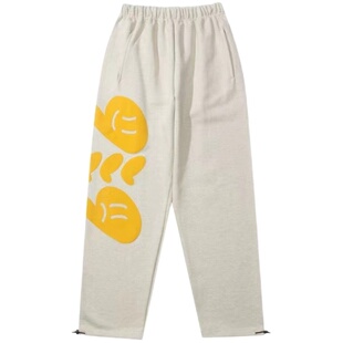 欧货笑脸939卫裤男女潮牌ins宽松休闲运动裤舞蹈裤hiphop卫裤嘻哈