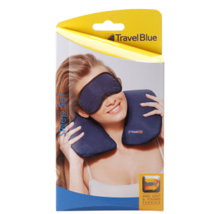 英国TravelBlue/蓝旅高品质充气u形枕头护颈枕脖子飞机枕眼罩套装