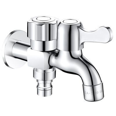 洗衣机水龙头一进二出三通4分双控两用双头双出多功能一分二接头