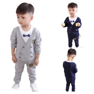 纯棉童装男童秋装套装春天夏1周岁一岁半2到3多4宝宝衣服男孩长袖