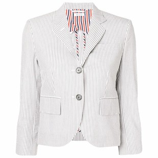 [24期免息][典彩系列]THOM BROWNE 女士泡泡纱高袖笼西服外套