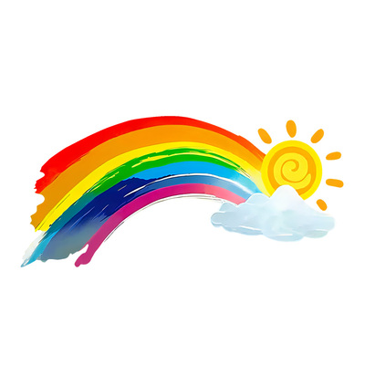 娇呵pvc油画彩虹车贴纸防水防晒