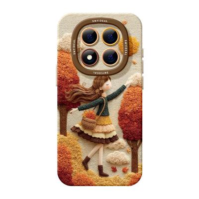 适用红米note15pro手机壳女款note14保护套小米高级note11pro硅胶防摔13por+全包redmi刺绣12turbo软网红女孩