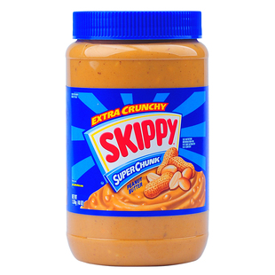 包邮美国产SKIPPY粗颗粒花生酱1.36kg四季宝早餐伴侣进口佐餐佳品