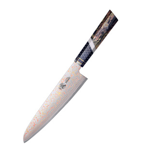 三本盛日本厨师刀切菜刀切片刀切肉寿司刀鱼生刀大马士革钢刀